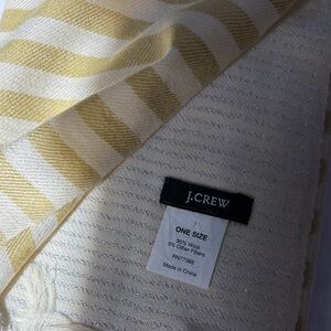 J.Crew Gold and Cream Wool Scarf